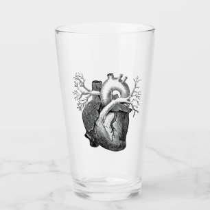 “The Heart” Simply Spooky B&W Pint Glass