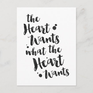 The Heart Wants - Inspirational Card