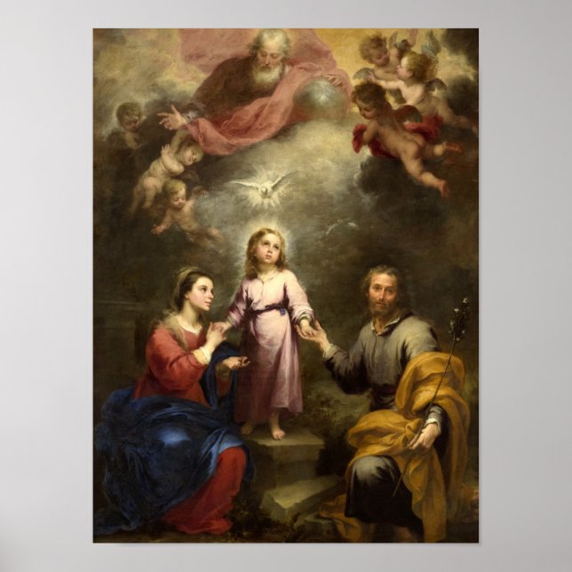 The Heavenly and Earthly Trinities by Murillo Poster (Front)