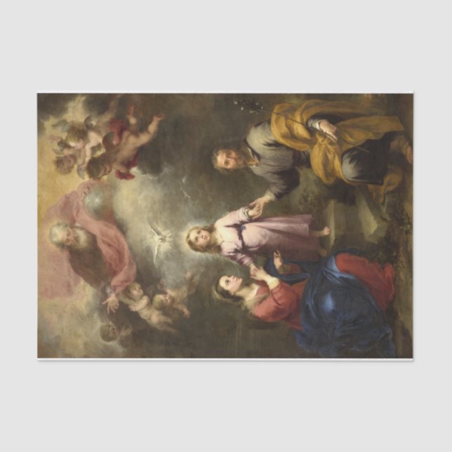 The Heavenly and Earthly Trinities by Murillo Tissue Paper (Front)