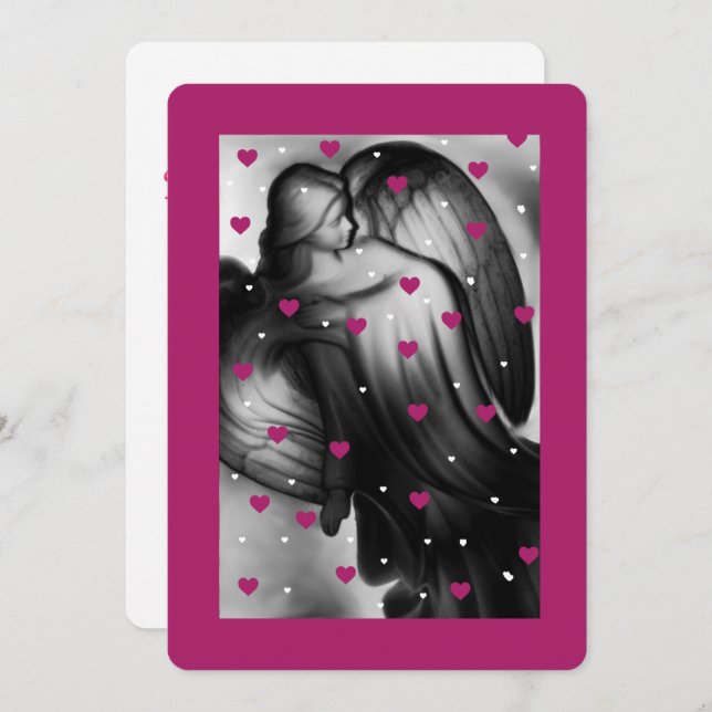 The Heavens Are Raining Hearts Today Invitation (Front/Back)