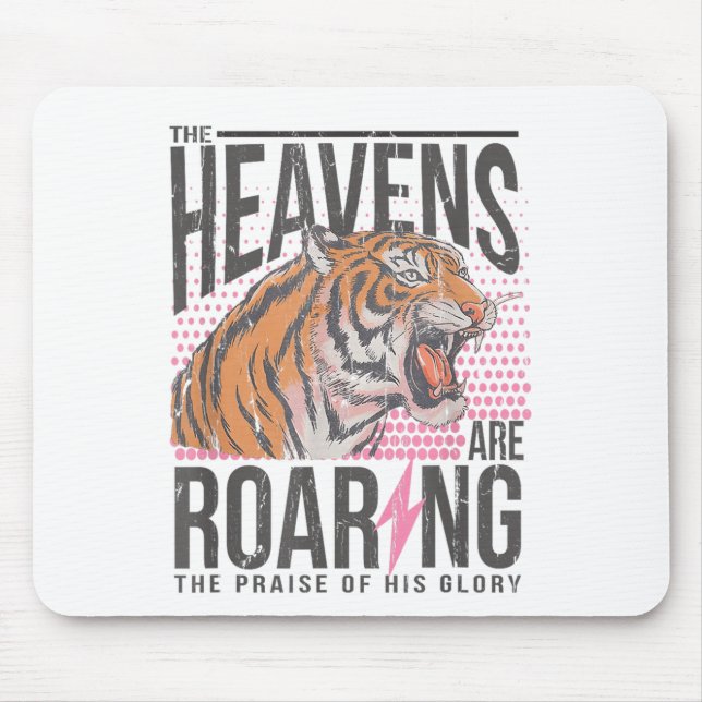 The Heavens Are Roaring, Psalm 19_1 Bible Verse  Mouse Pad (Front)