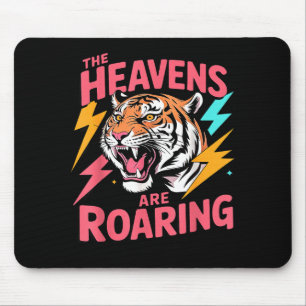 The Heavens Are Roaring Psalm 19_1 Tiger Christian Mouse Pad