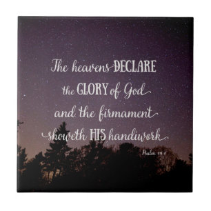 The Heavens Declare the Glory of God Ceramic Tile