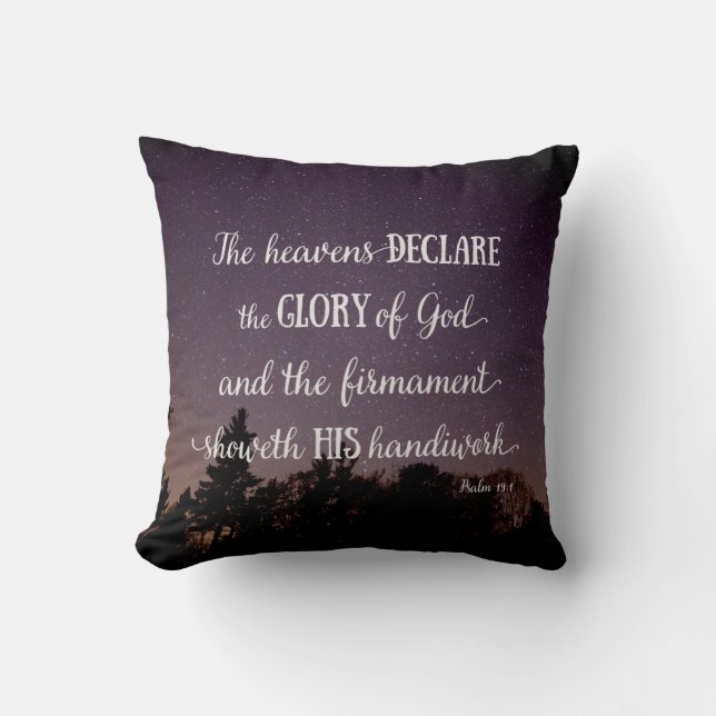 The Heavens Declare the Glory of God Cushion (Front)