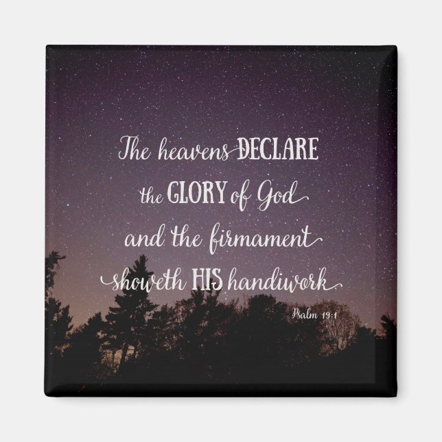 The Heavens Declare the Glory of God Magnet (Front)