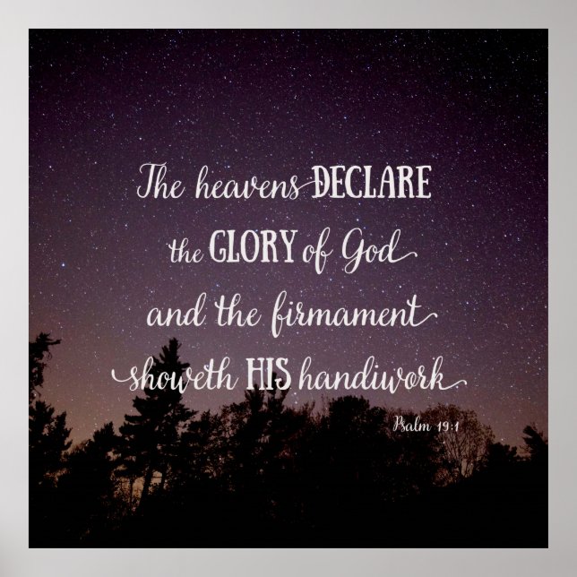 The Heavens Declare the Glory of God Poster (Front)