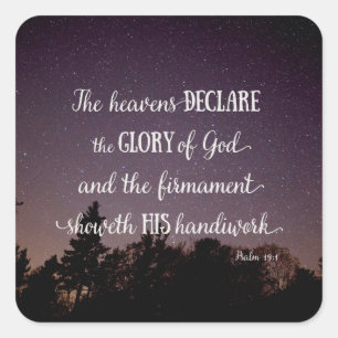The Heavens Declare the Glory of God Square Sticker