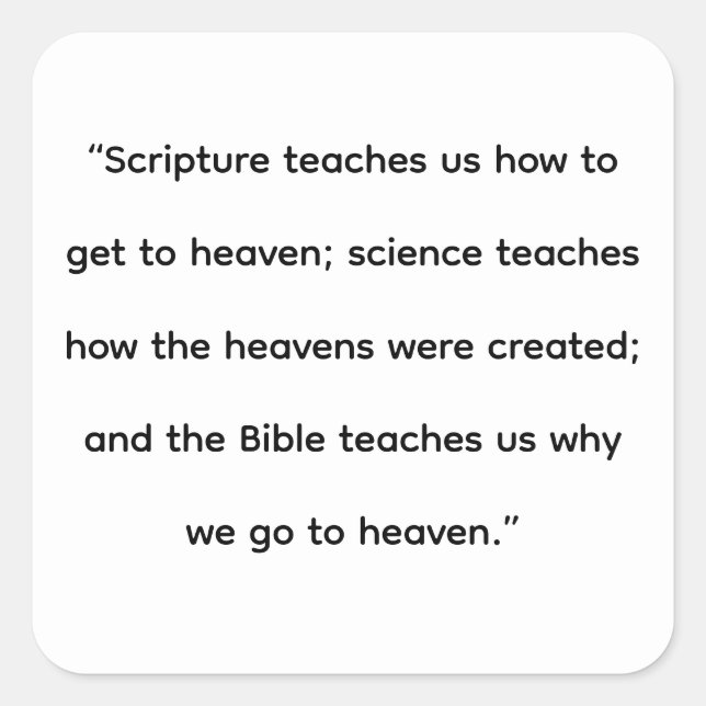 The Heavens Square Sticker (Front)