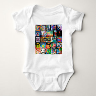 The Hebrew alphabet - alephbet Baby Bodysuit