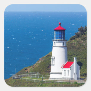 The Heceta Head Lighthouse Near Florence Square Sticker