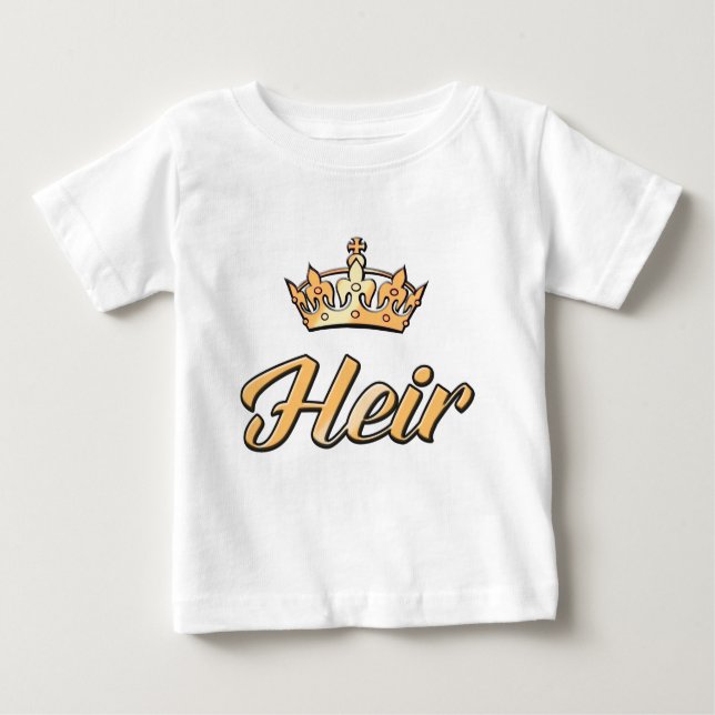 The HEIR to go with the SPARE Baby T-Shirt (Front)