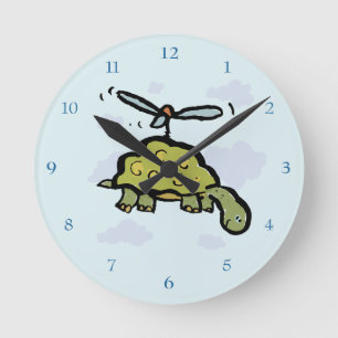 the helicopter tortoise round clock