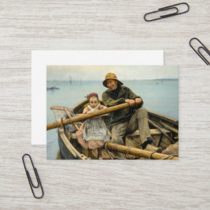 The Helping Hand, 1881 by Emile Renouf Business Card