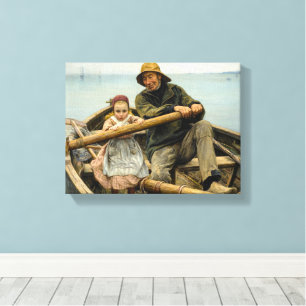 The Helping Hand, 1881 by Emile Renouf Canvas Print