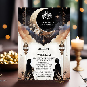 The Henna Islam Nikah Arabic Walima Muslim Wedding Invitation