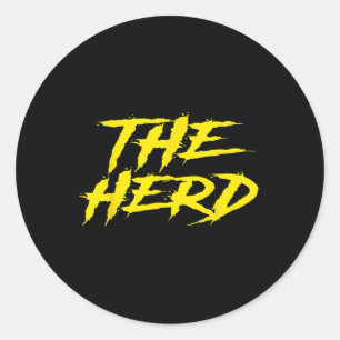 The Herd Brahmas San Antonio Football Tailgate  Classic Round Sticker