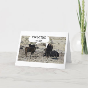 THE "HERD" HAD "HEARD" IT IS YOUR BIRTHDAY-GROUP CARD