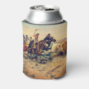 The Herd Quitter (by C. M. Russell, c. 1897) Can Cooler