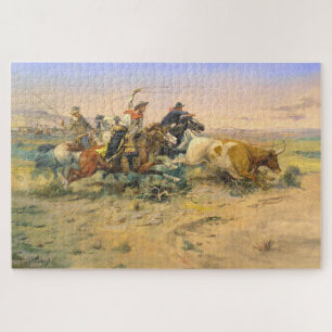 The Herd Quitter C M Russell 1897 Jigsaw Puzzle