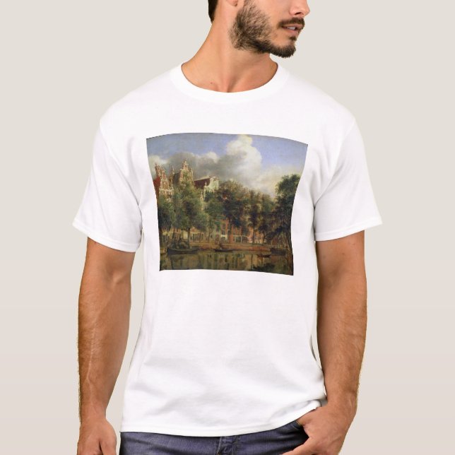 The Herengracht, Amsterdam (oil on panel) T-Shirt (Front)