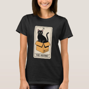 The Hermit Tarot Card Cat in Box Mystic Funny Cat T-Shirt