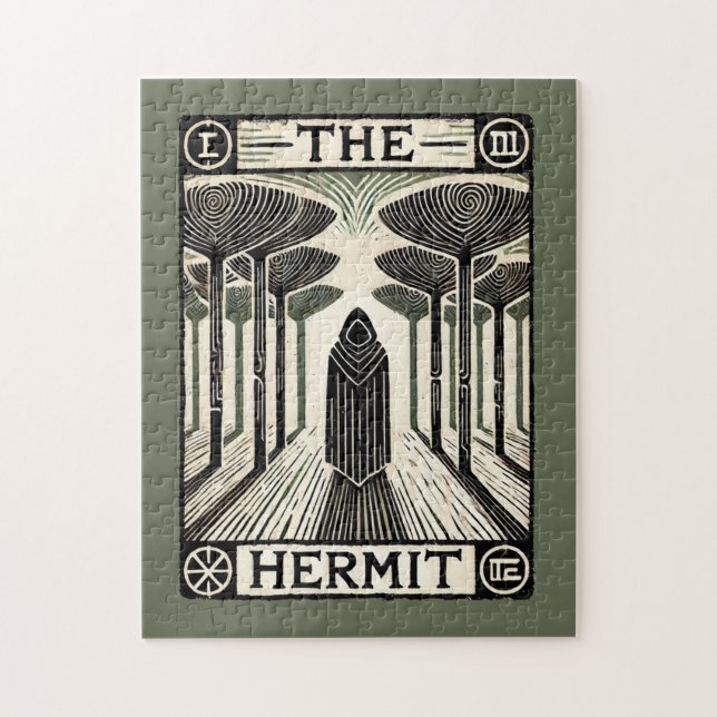 The Hermit Tarot Card                              Jigsaw Puzzle (Vertical)