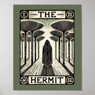 The Hermit Tarot Card                              Poster