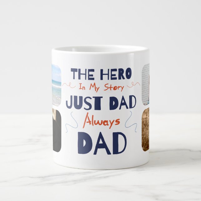 The Hero In My Story - Personalised Photos Large Coffee Mug (Front)