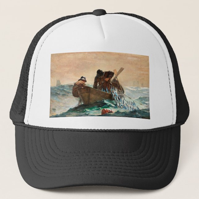 The Herring Net (1885) by Winslow Homer Trucker Hat (Front)