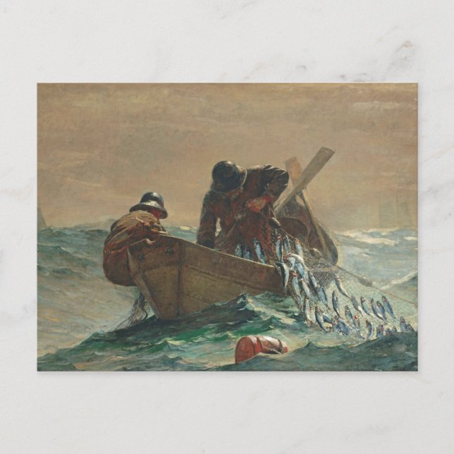 The Herring net, 1885 (oil on canvas) Postcard (Front)