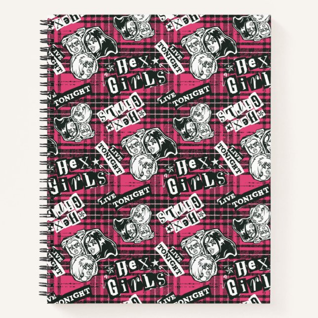 The Hex Girls Punk Plaid Pattern Notebook (Front)