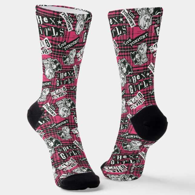 The Hex Girls Punk Plaid Pattern Socks (Angled)