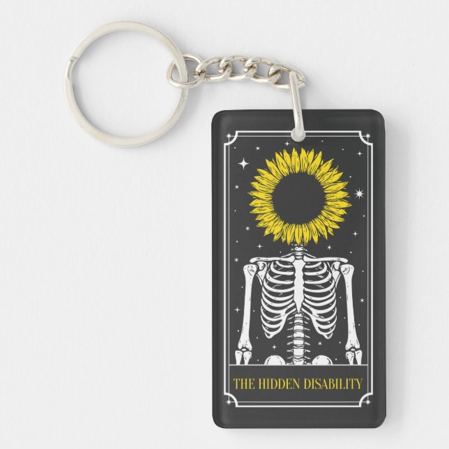 The Hidden Disability Tarot Card Awareness Key Ring (Front)