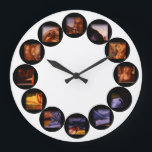 The Hidden Doni Tondo by Michelangelo Wall Clock<br><div class="desc">Customisable Wall Clock with a famous painting (hidden). You can easily change the background image by clicking the customise button.</div>