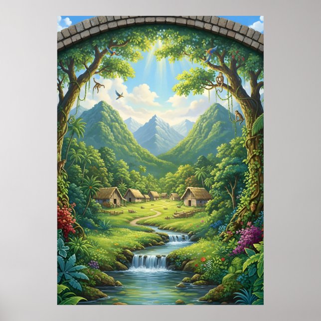 The Hidden Village of the Emerald Forest Poster (Front)