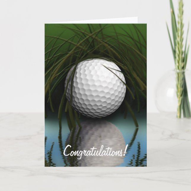 "THE HIDING PLACE" Fun Golfer's Greeting Cards (Front)