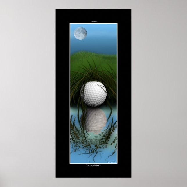 "The Hiding Place" - Funny Golf Art Poster (Front)