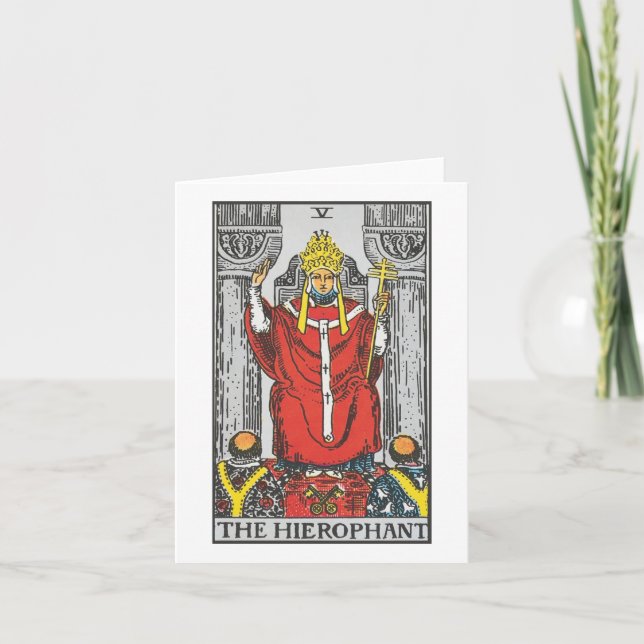 The Hierophant from the Rider Waite Smith tarot Card (Front)