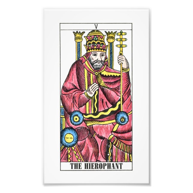 The Hierophant Tarot Card Photo Print (Front)