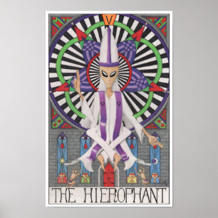 The Hierophant tarot card Poster