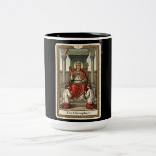 The Hierophant Tarot Two-Tone Coffee Mug