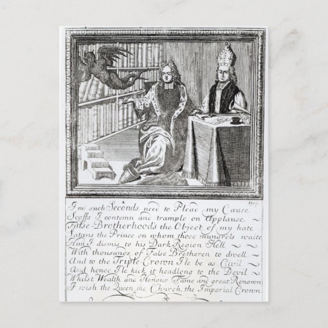 The High Church Champion, Pleading his own Postcard (Front)