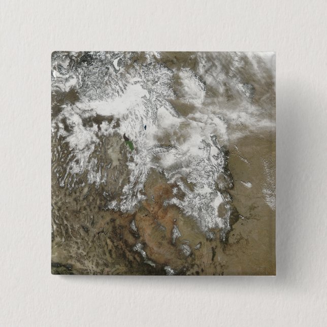 The high peaks of the Rocky Mountains 15 Cm Square Badge (Front)