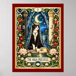 The High Priestess Cat Tarot - Inner Wisdom Poster