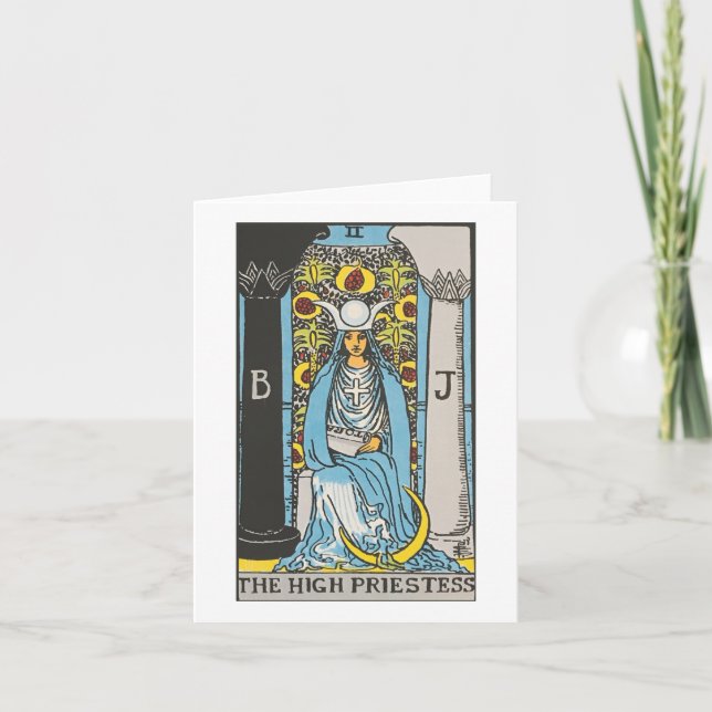 The High Priestess tarot card - Rider Waite Smith  (Front)