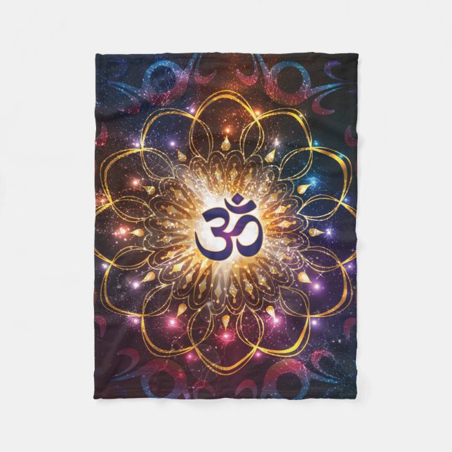 The higher power of Om Fleece Blanket (Front)