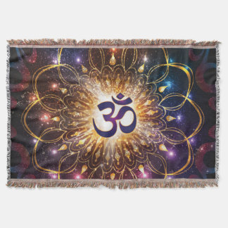 The higher power of Om Throw Blanket