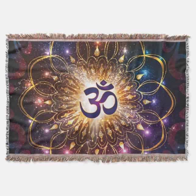 The higher power of Om Throw Blanket (Front)