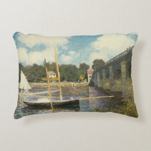 The Highway Bridge at Argenteuil by Claude Monet Decorative Cushion